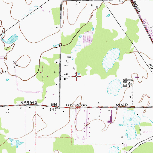 Topographic Map of Rejoice Lutheran Church, TX
