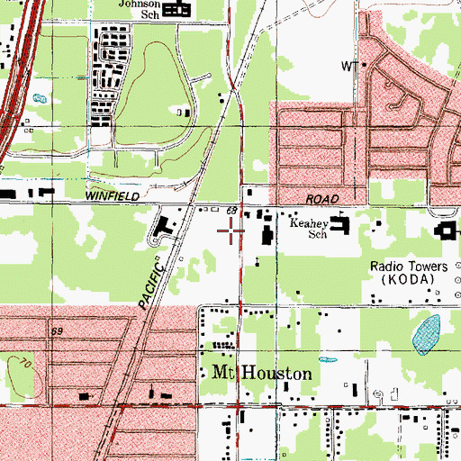 Topographic Map of Riverwood Missionary Baptist Church, TX