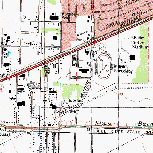 Topographic Map of Greater Friendship Baptist Church, TX