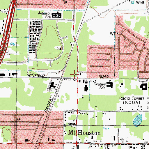 Topographic Map of Heart of Faith Church, TX