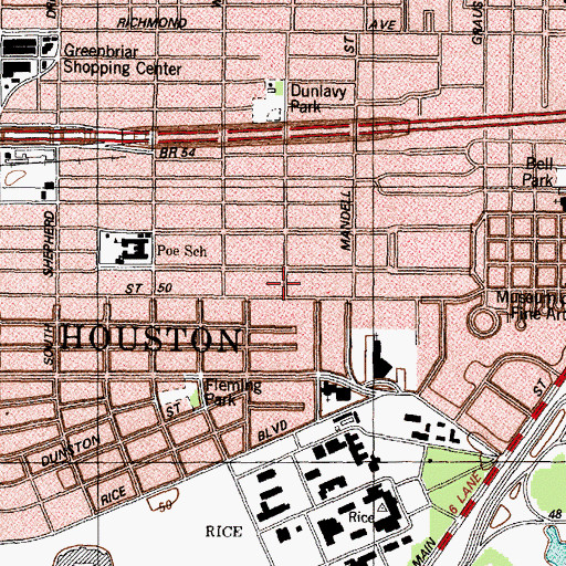 Topographic Map of Hillel Foundation, TX