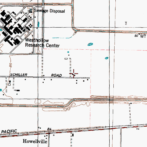Topographic Map of Houston Chinese Grace Memorial Church, TX