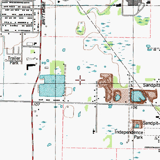 Topographic Map of Houston Faith Church, TX