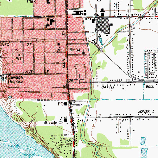 Topographic Map of Iglesia Bautista Aguga Viva, TX