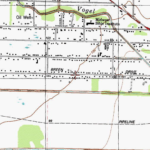 Topographic Map of Iglesia Bautista Libertad, TX
