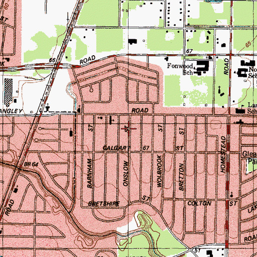 Topographic Map of Barclay Place, TX