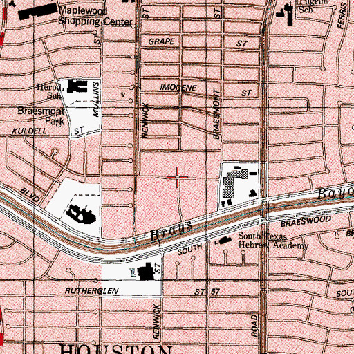 Topographic Map of Barkley Circle, TX