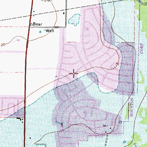 Topographic Map of Bear Creek Village, TX