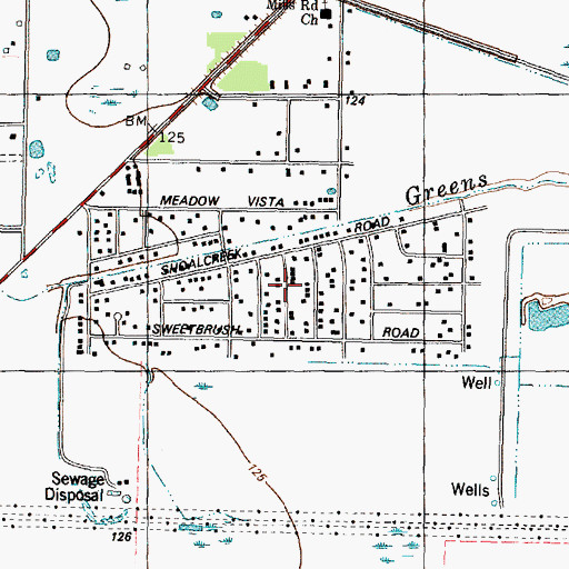 Topographic Map of Bell Meads, TX