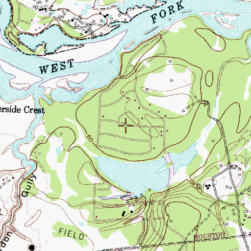 Topographic Map of Belleau Wood, TX