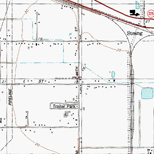 Topographic Map of Boulevard Estates, TX