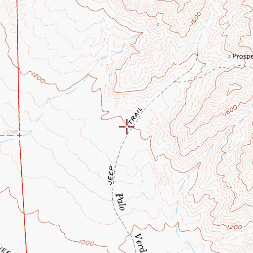 Topographic Map of Palo Verde Canyon, CA
