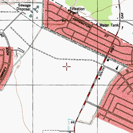 Topographic Map of Briarvilla, TX