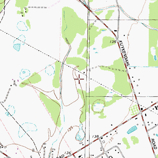 Topographic Map of Bridgestone West, TX