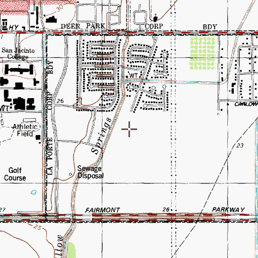 Topographic Map of Brook Glen, TX