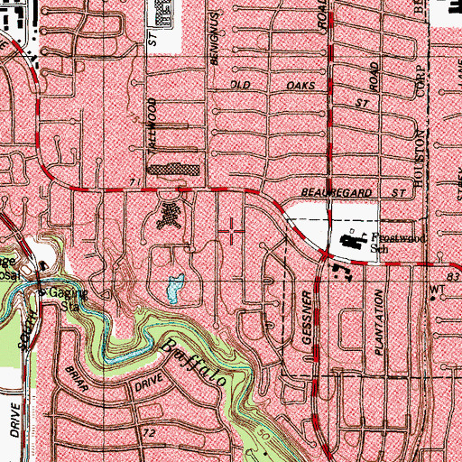 Topographic Map of Buckner Haven, TX
