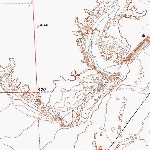 Topographic Map of Palo Verde College, CA