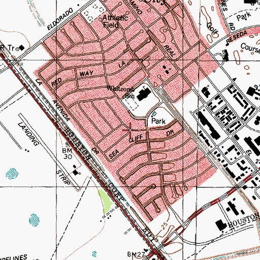 Topographic Map of Camino South, TX