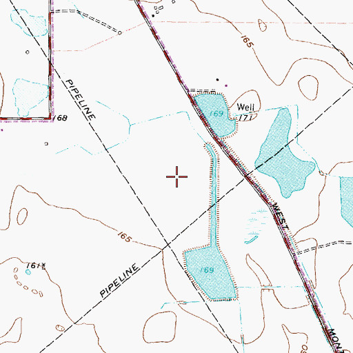 Topographic Map of Canyongate, TX