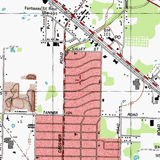 Topographic Map of Carver Dale, TX