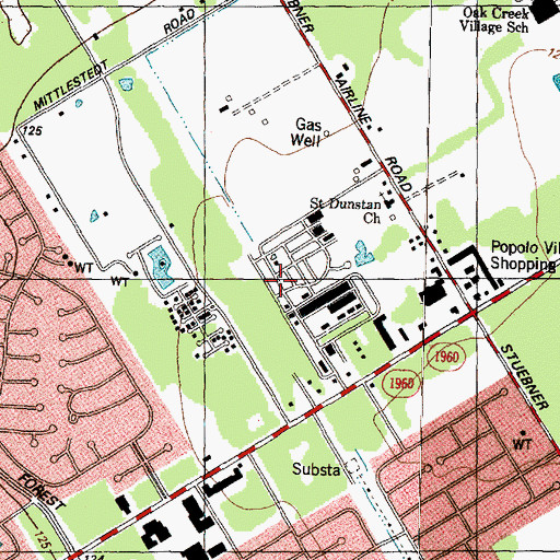 Topographic Map of Cashel Forest, TX