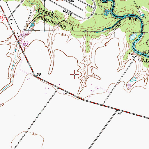 Topographic Map of Century Oaks Estates, TX