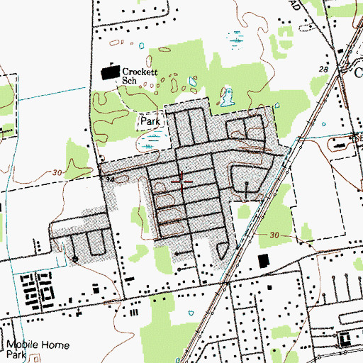 Topographic Map of Chaparral Village, TX
