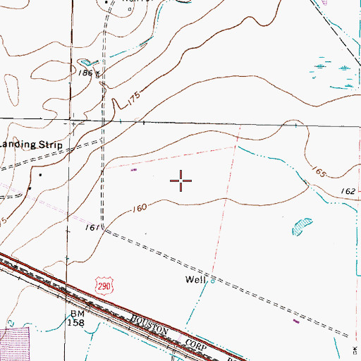 Topographic Map of Chappell Ridge, TX