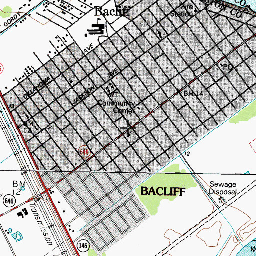 Topographic Map of Chase Park, TX