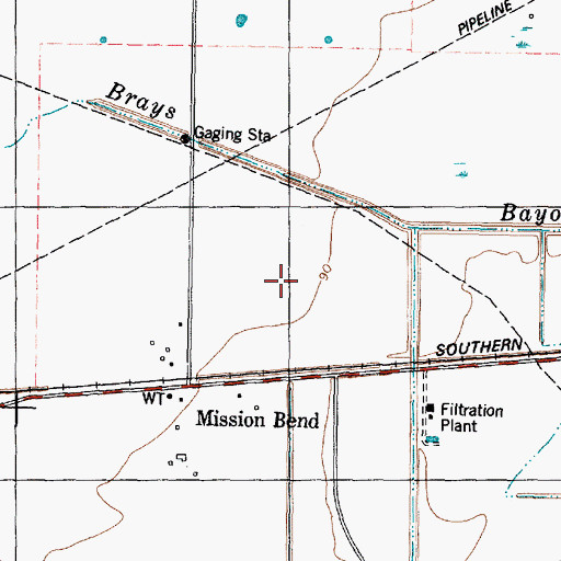 Topographic Map of Clayton Park, TX