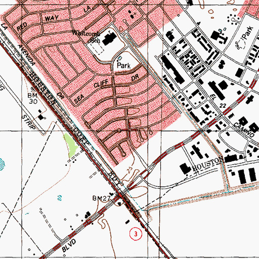 Topographic Map of Clear Lake, TX