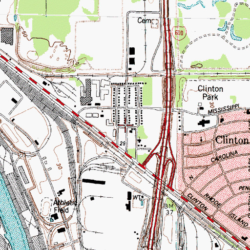 Topographic Map of Clinton View, TX