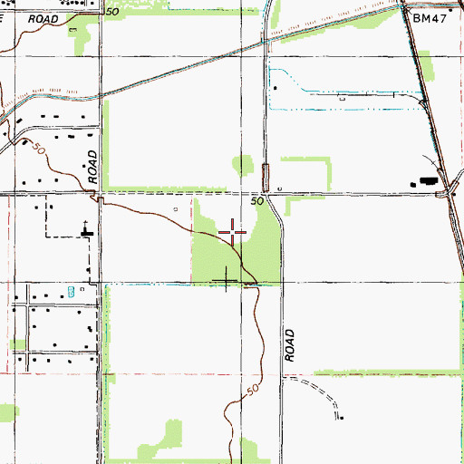 Topographic Map of Cobblestone, TX