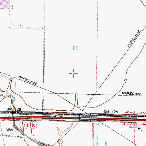 Topographic Map of Parkway West, TX