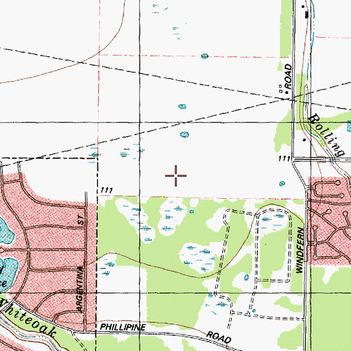 Topographic Map of Pedegrel Forest, TX