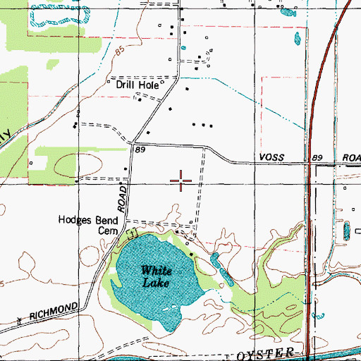 Topographic Map of Pheasant Creek, TX