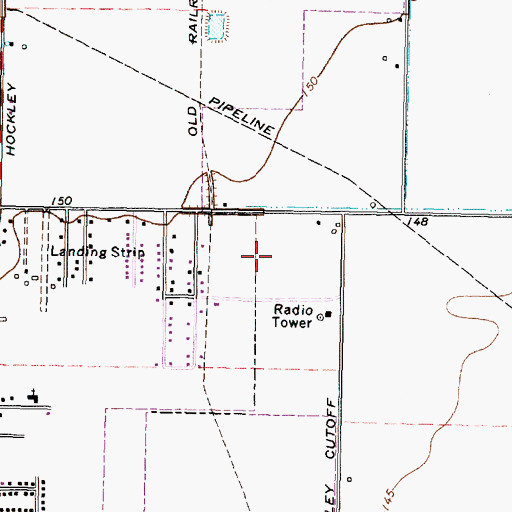Topographic Map of Phillipe, TX