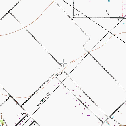 Topographic Map of Pin Oak Village, TX