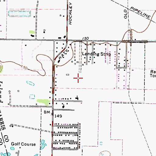Topographic Map of Pine Forest, TX