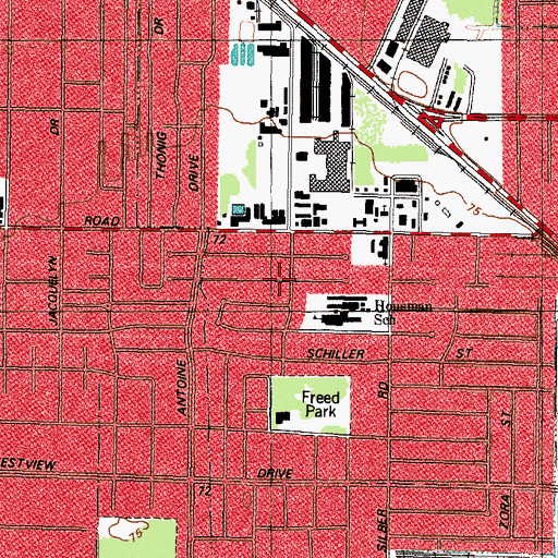 Topographic Map of Pine Terrace, TX