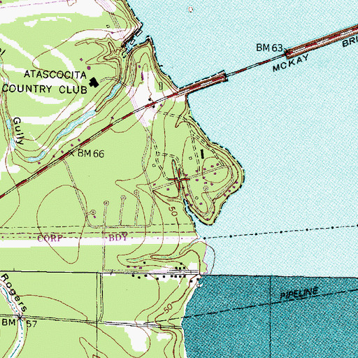 Topographic Map of Pines of Atascocita, TX
