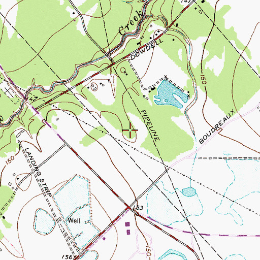 Topographic Map of Pinewood Place, TX
