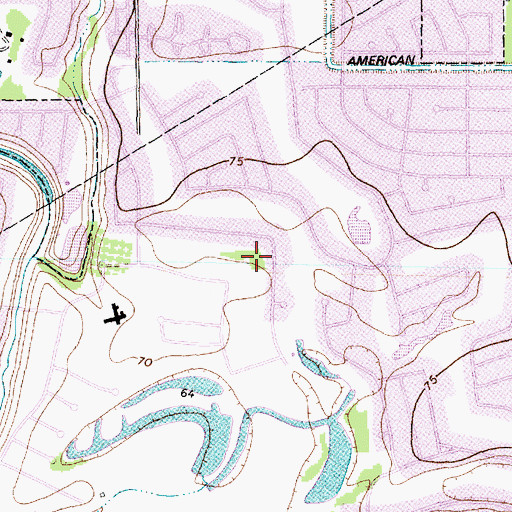 Topographic Map of Quail Valley, TX