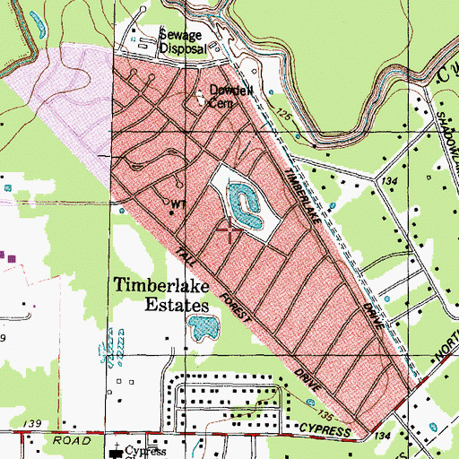 Topographic Map of Ravensway, TX