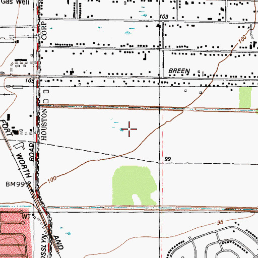 Topographic Map of Recreation Farms, TX