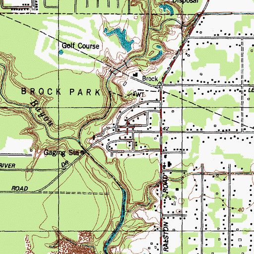 Topographic Map of Redwood Estates, TX