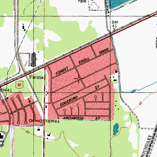 Topographic Map of Reservoir Acres, TX