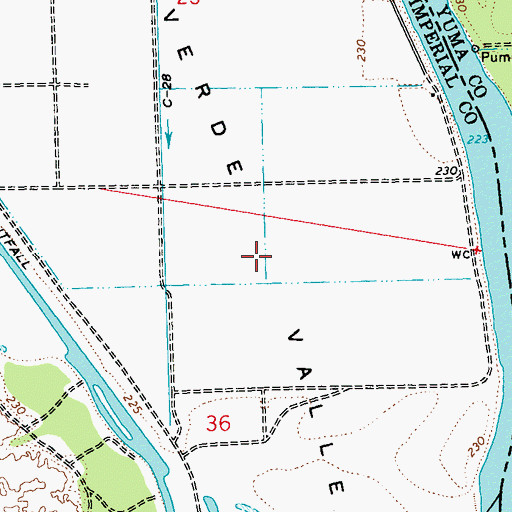 Topographic Map of Palo Verde Valley, CA