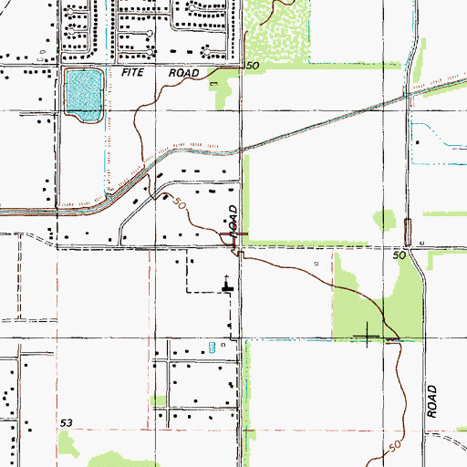 Topographic Map of Ryan Acres, TX