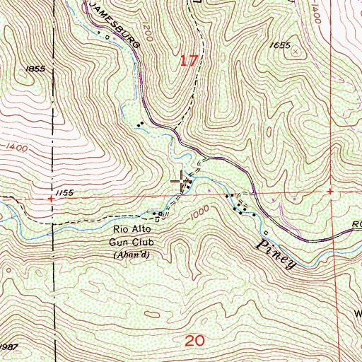 Topographic Map of Paloma Creek, CA